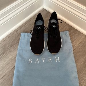 Athleta Saysh One Black Sneakers Size 7